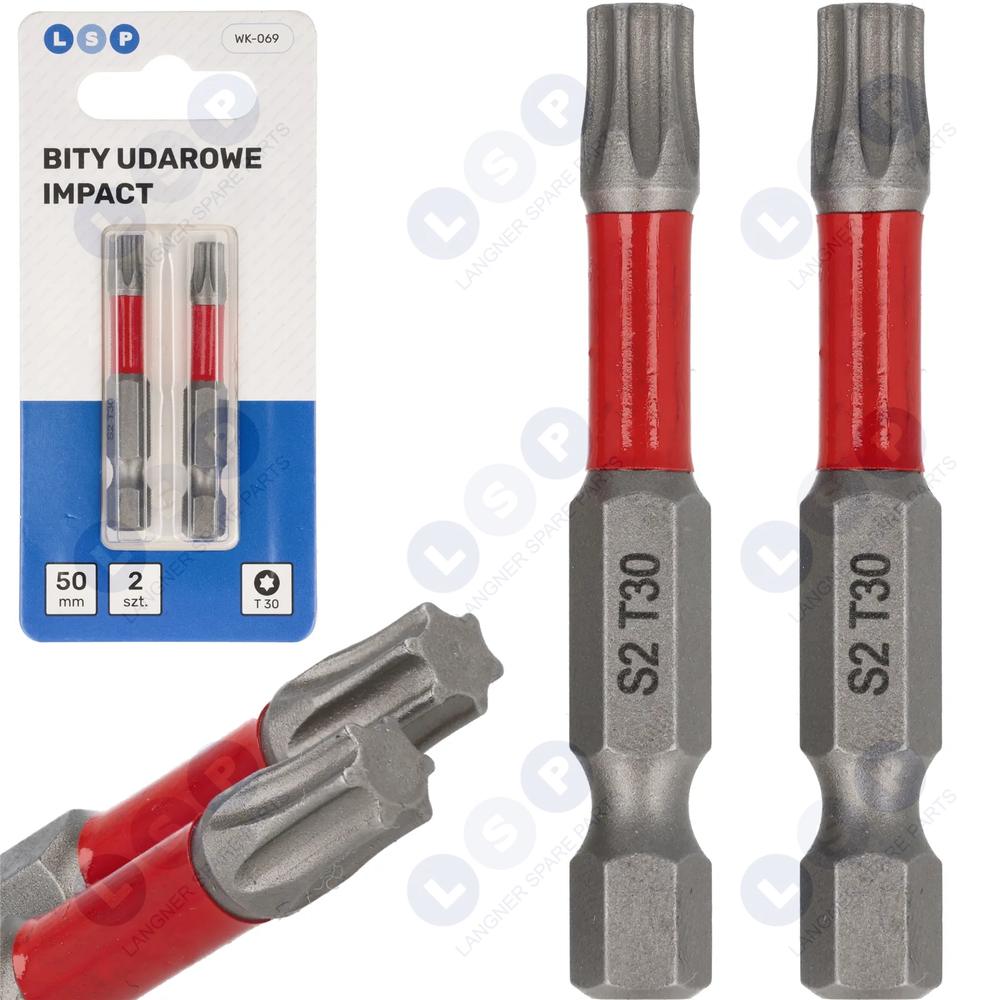 Nárazový bit TORX T30 50 MM Súprava bitov LSP IMPACT 2 KS